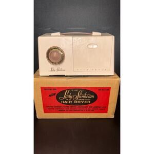 Vintage Lady Sunbeam Pink Deluxe Controlled Heat Hair Dryer DHD